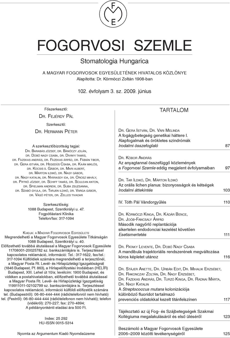 Stomatologia Hungarica - PDF Ingyenes letöltés