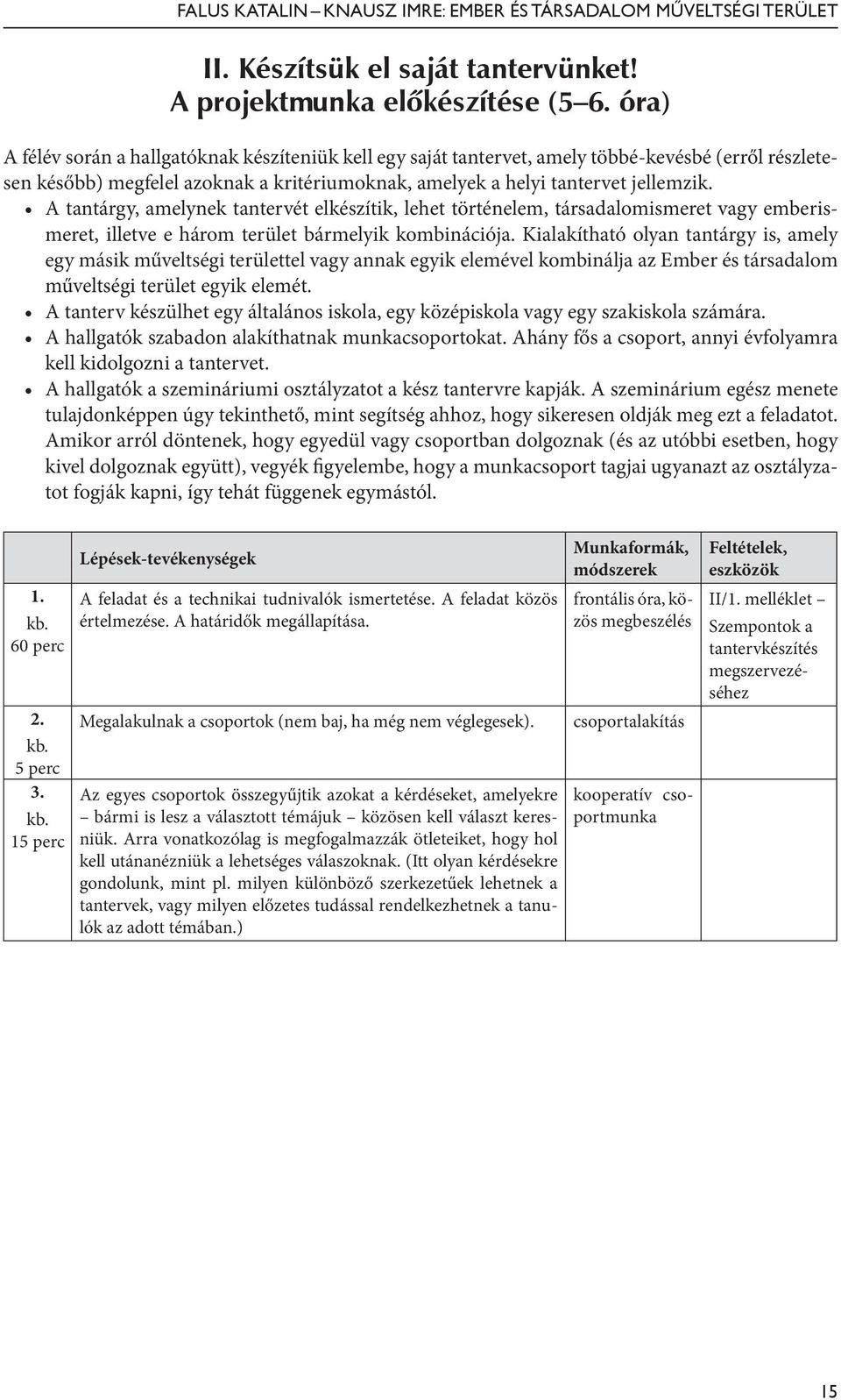 A tantárgy, amelynek tantervét elkészítik, lehet történelem, társadalomismeret vagy emberismeret, illetve e három terület bármelyik kombinációja.