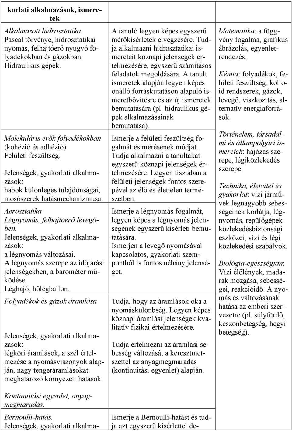 Jelenségek, gyakorlati alkalmazások: a légnyomás változásai. A légnyomás szerepe az időjárási jelenségekben, a barométer működése. Léghajó, hőlégballon.