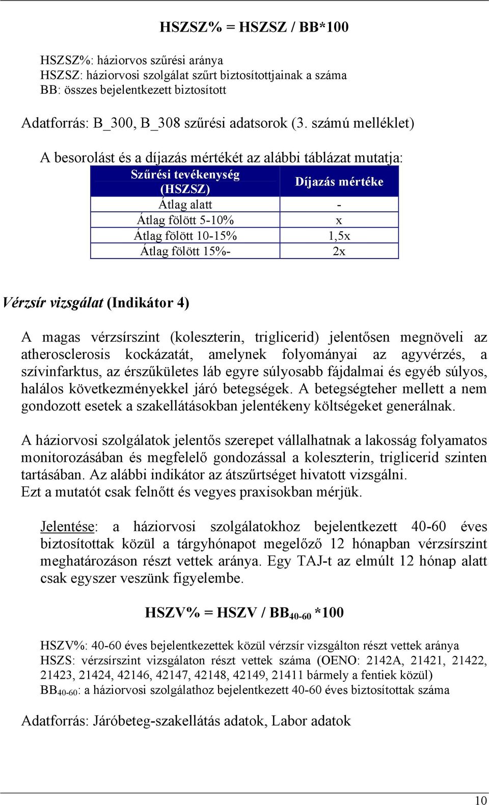 fölött 15%- 2x Vérzsír vizsgálat (Indikátor 4) A magas vérzsírszint (koleszterin, triglicerid) jelentősen megnöveli az atherosclerosis kockázatát, amelynek folyományai az agyvérzés, a szívinfarktus,