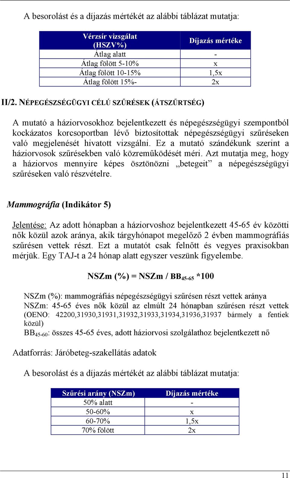 megjelenését hivatott vizsgálni. Ez a mutató szándékunk szerint a háziorvosok szűrésekben való közreműködését méri.