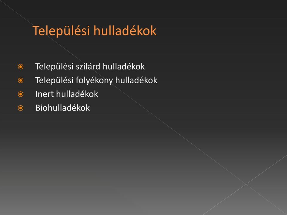 folyékony hulladékok