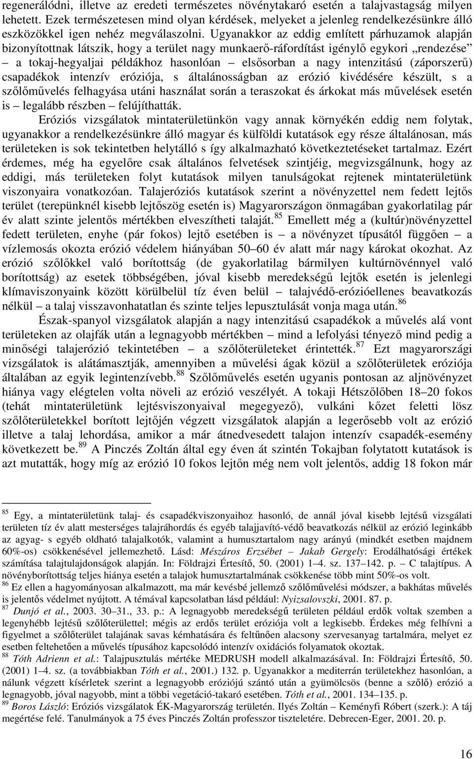 Ugyanakkor az eddig említett párhuzamok alapján bizonyítottnak látszik, hogy a terület nagy munkaerı-ráfordítást igénylı egykori rendezése a tokaj-hegyaljai példákhoz hasonlóan elsısorban a nagy