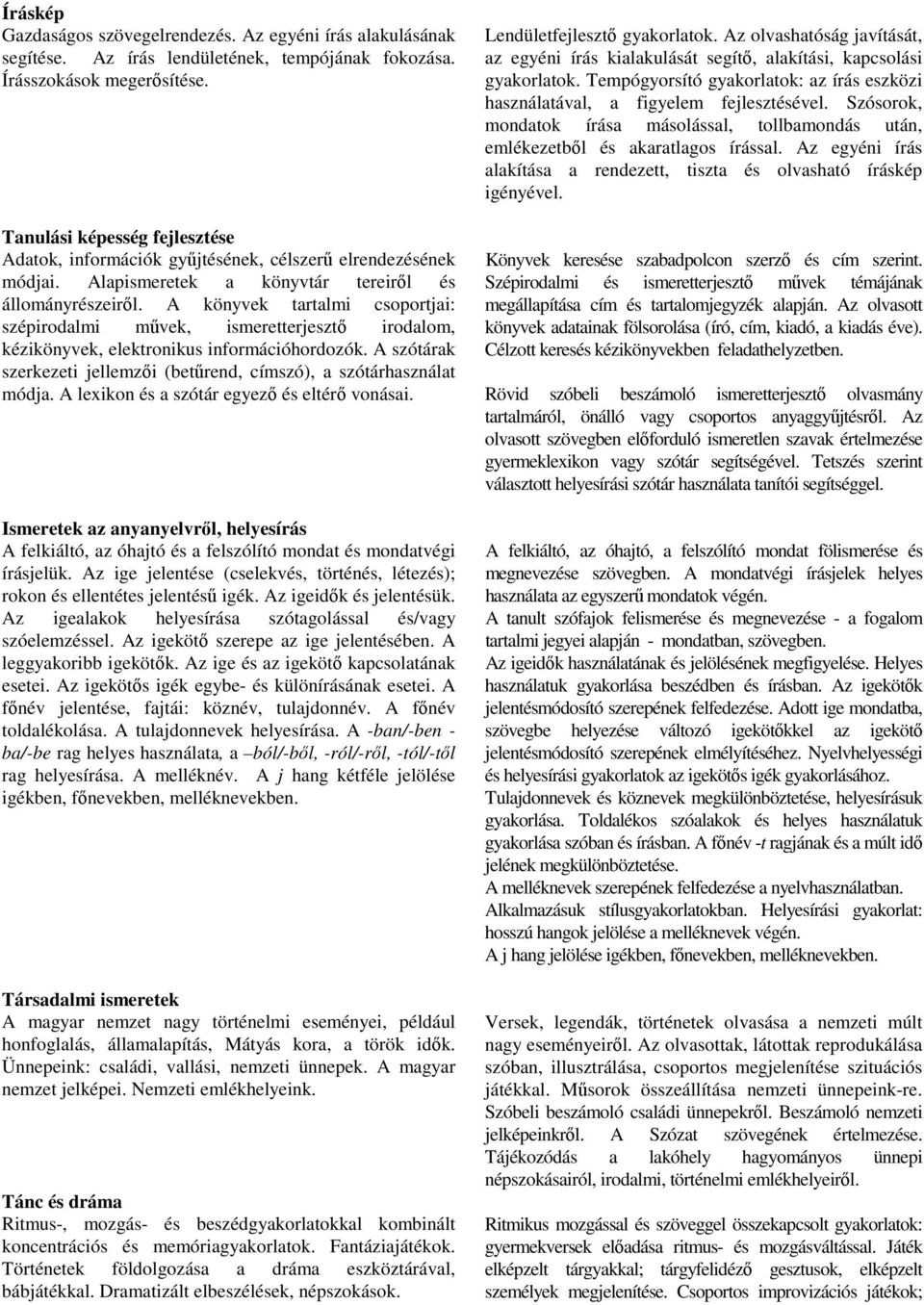 A könyvek tartalmi csoportjai: szépirodalmi művek, ismeretterjesztő irodalom, kézikönyvek, elektronikus információhordozók. A szótárak szerkezeti jellemzői (betűrend, címszó), a szótárhasználat módja.