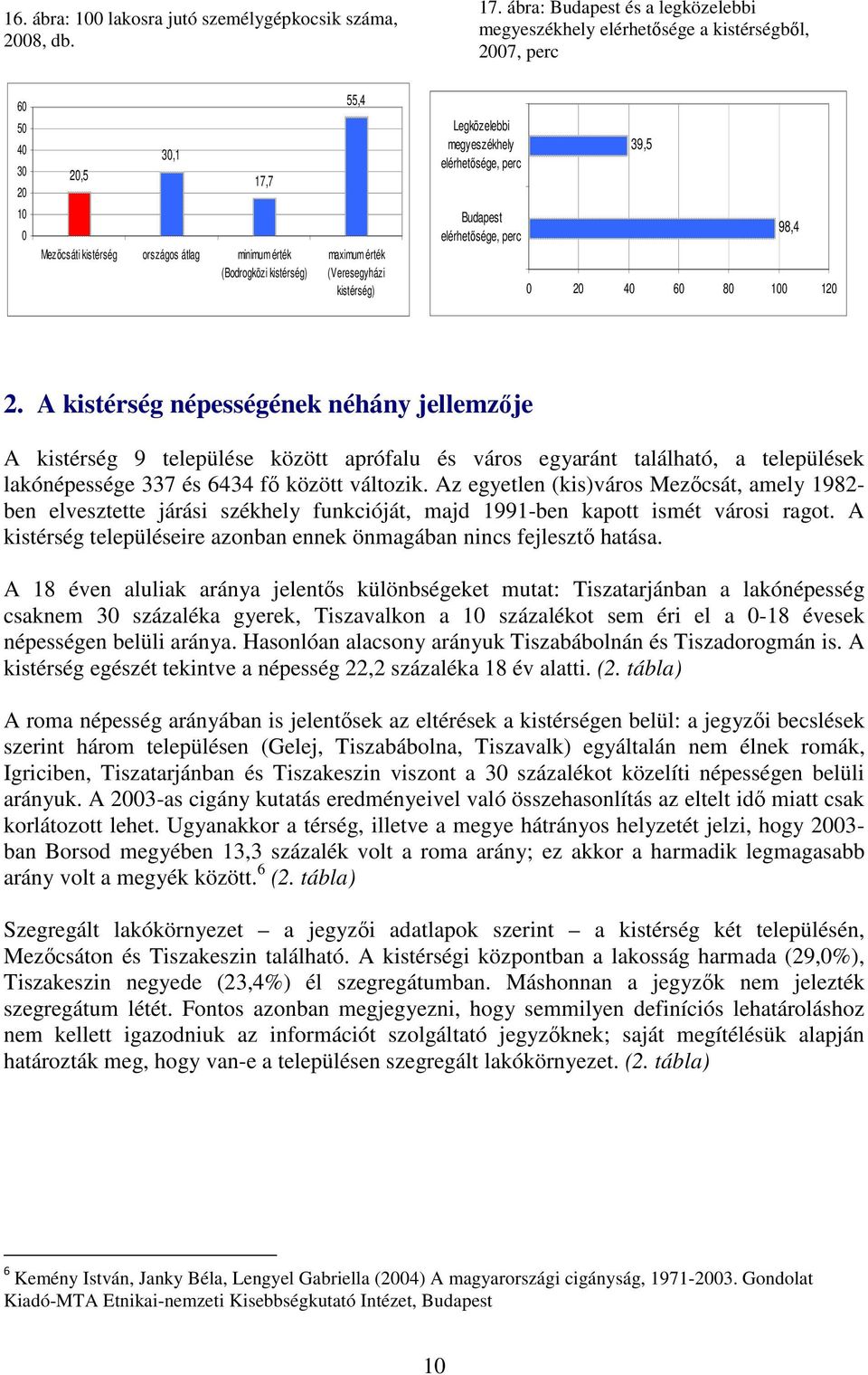 maximum érték (Veresegyházi kistérség) Legközelebbi megyeszékhely elérhetősége, perc Budapest elérhetősége, perc 39,5 98,4 0 20 40 60 80 100 120 2.