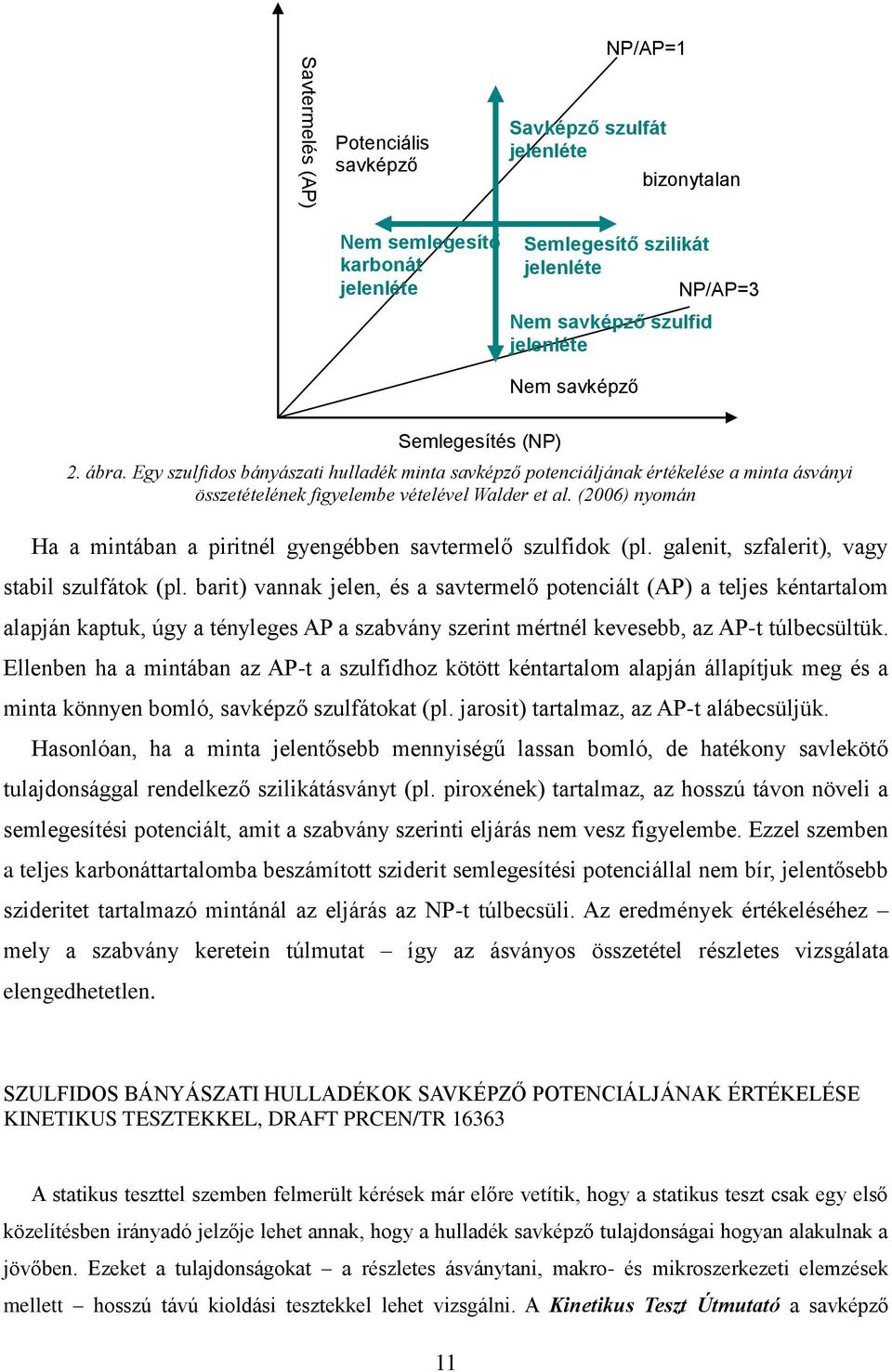 (2006) nyomán Ha a mintában a piritnél gyengébben savtermelő szulfidok (pl. galenit, szfalerit), vagy stabil szulfátok (pl.