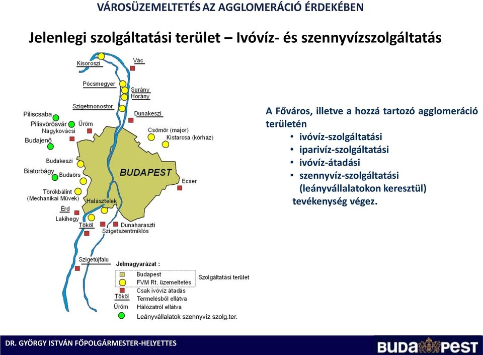 agglomeráció területén ivóvíz-szolgáltatási