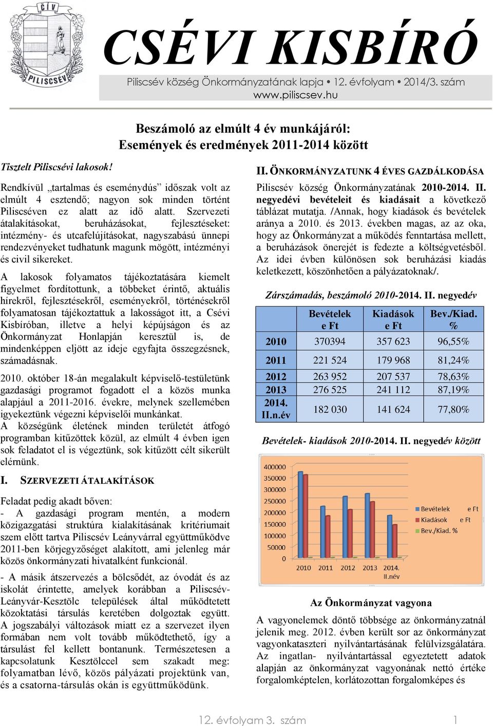 CSÉVI KISBÍRÓ. Piliscsév község Önkormányzatának lapja 12. évfolyam 2014/3.  szám - PDF Free Download