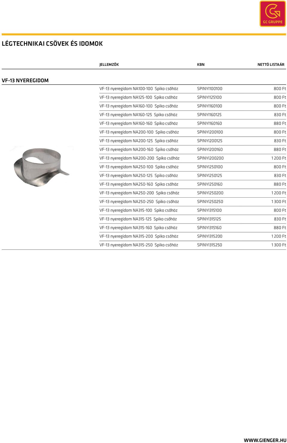 NA200-125 Spiko csőhöz SPINYI200125 830 Ft VF-13 nyeregidom NA200-160 Spiko csőhöz SPINYI200160 880 Ft VF-13 nyeregidom NA200-200 Spiko csőhöz SPINYI200200 1 200 Ft VF-13 nyeregidom NA250-100 Spiko