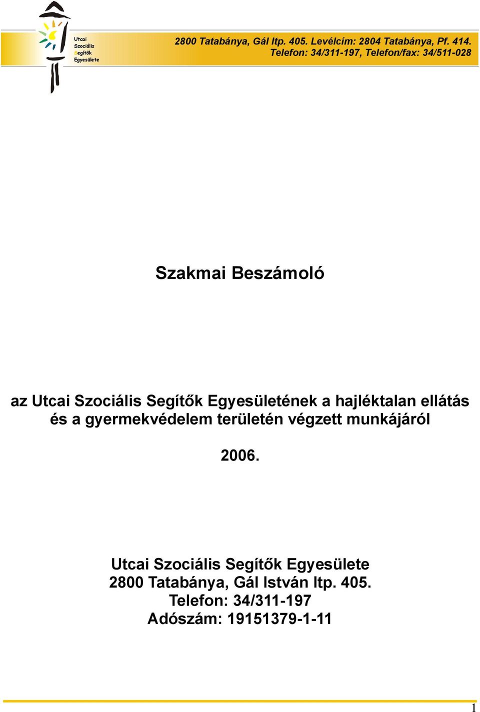 végzett munkájáról 2006.