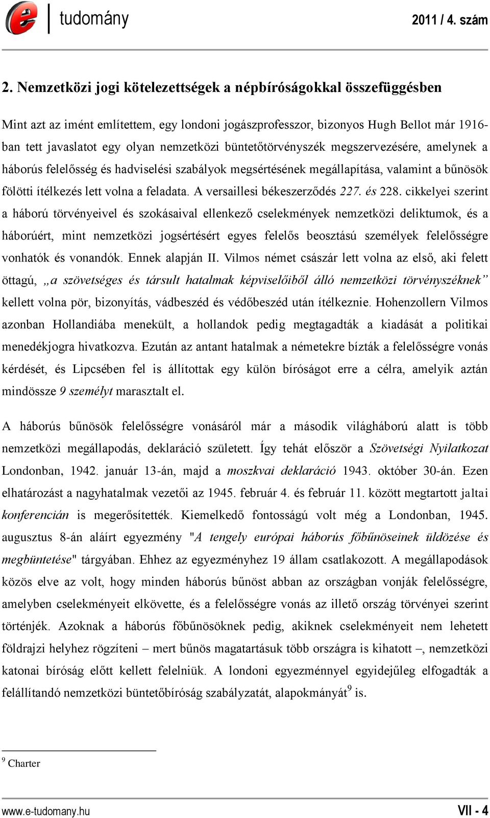 A versaillesi békeszerződés 227. és 228.
