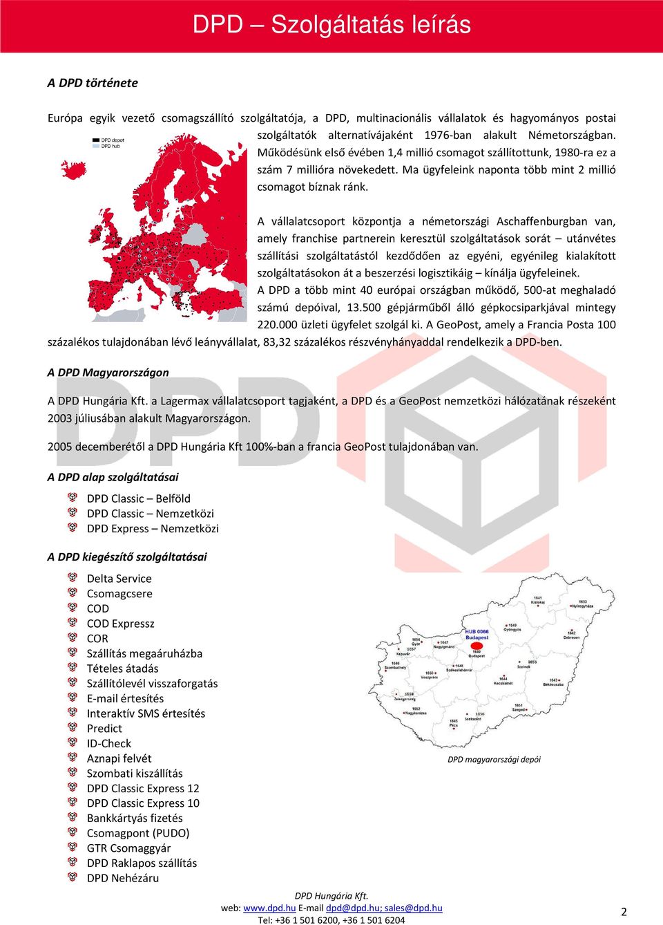 DPD Szolgáltatás leírás - PDF Free Download