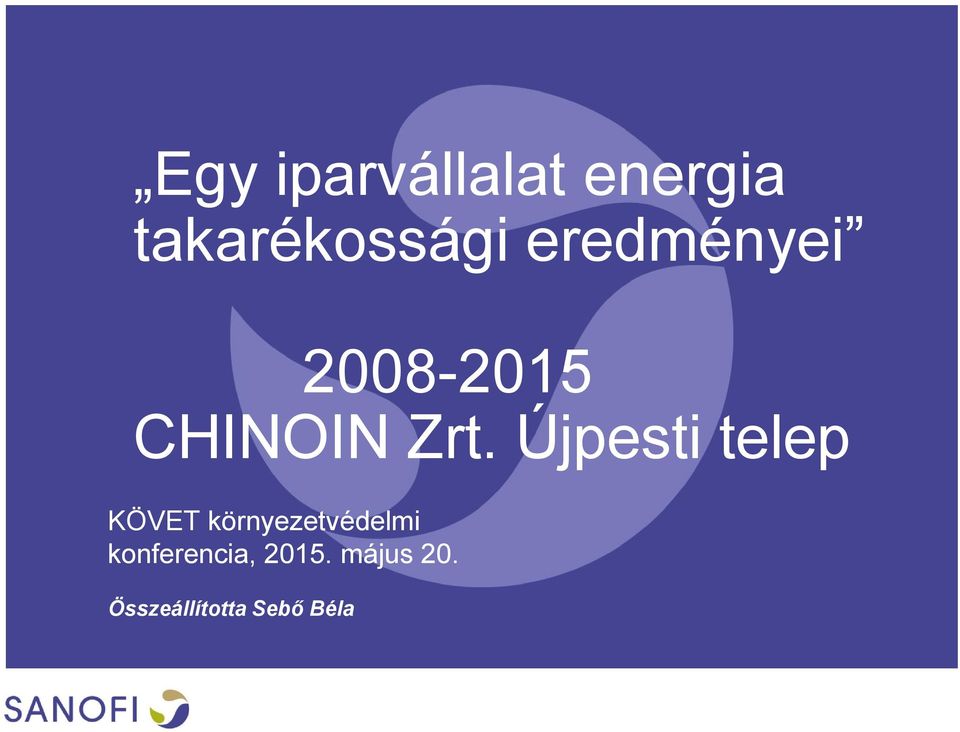 Újpesti telep KÖVET környezetvédelmi