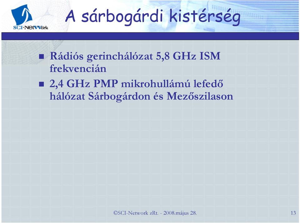 GHz PMP mikrohullámú lefedı hálózat