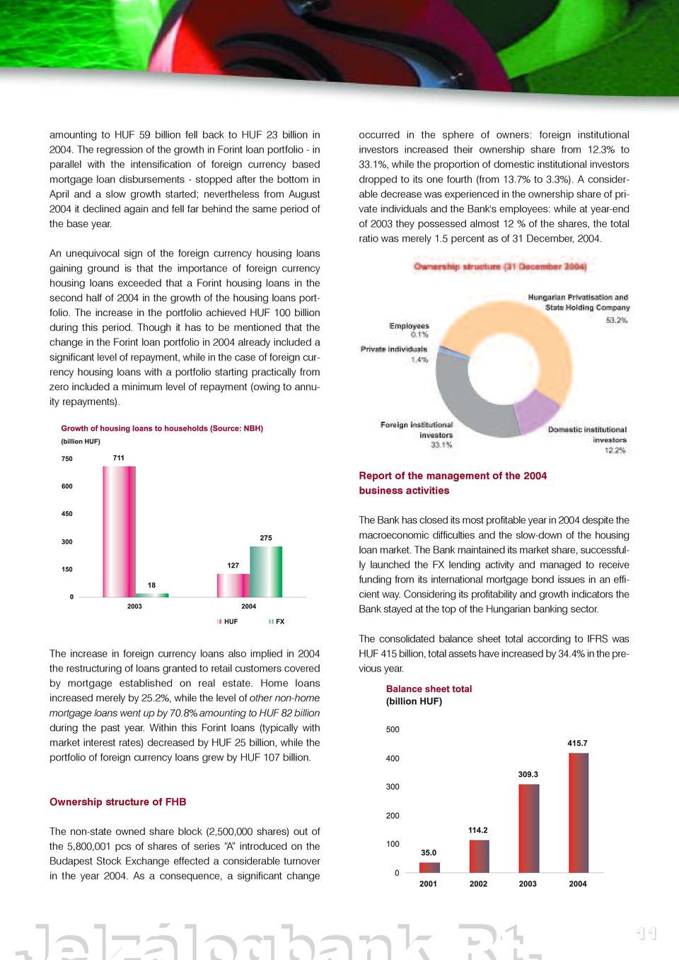 growth started; nevertheless from August 2004 it declined again and fell far behind the same period of the base year.