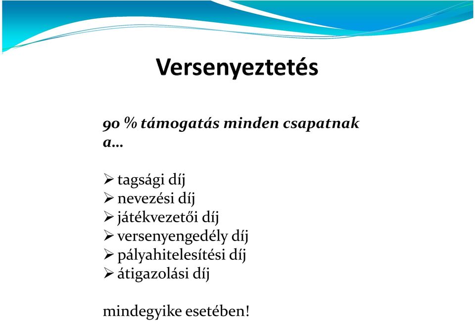 díj versenyengedély díj