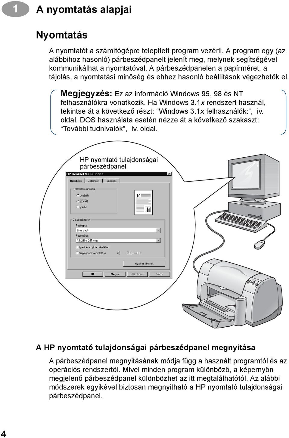 HP DeskJet nyomtató Felhasználói kézikönyv (Windows) 930C Series. Magyar -  PDF Ingyenes letöltés