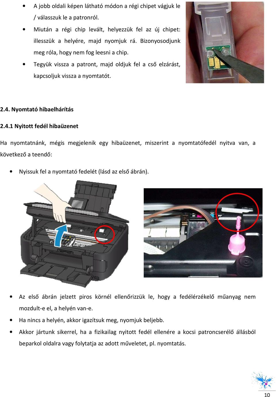 Canon MG5350 CISS rendszerrel hibaelhárítási útmutató - PDF Ingyenes  letöltés