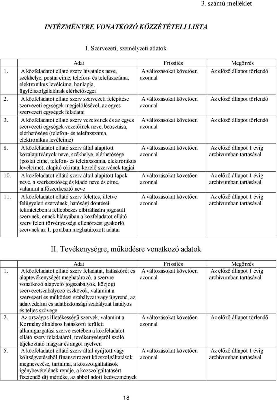 A közfeladatot ellátó szerv szervezeti felépítése szervezeti egységek megjelölésével, az egyes szervezeti egységek feladatai 3.