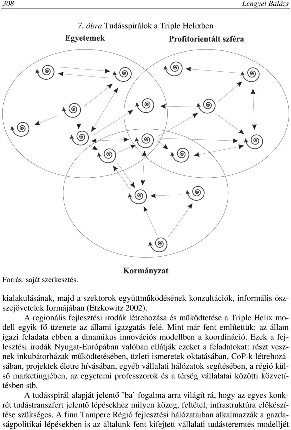 A regionális fejlesztési irodák létrehozása és működtetése a Triple Helix modell egyik fő üzenete az állami igazgatás felé.