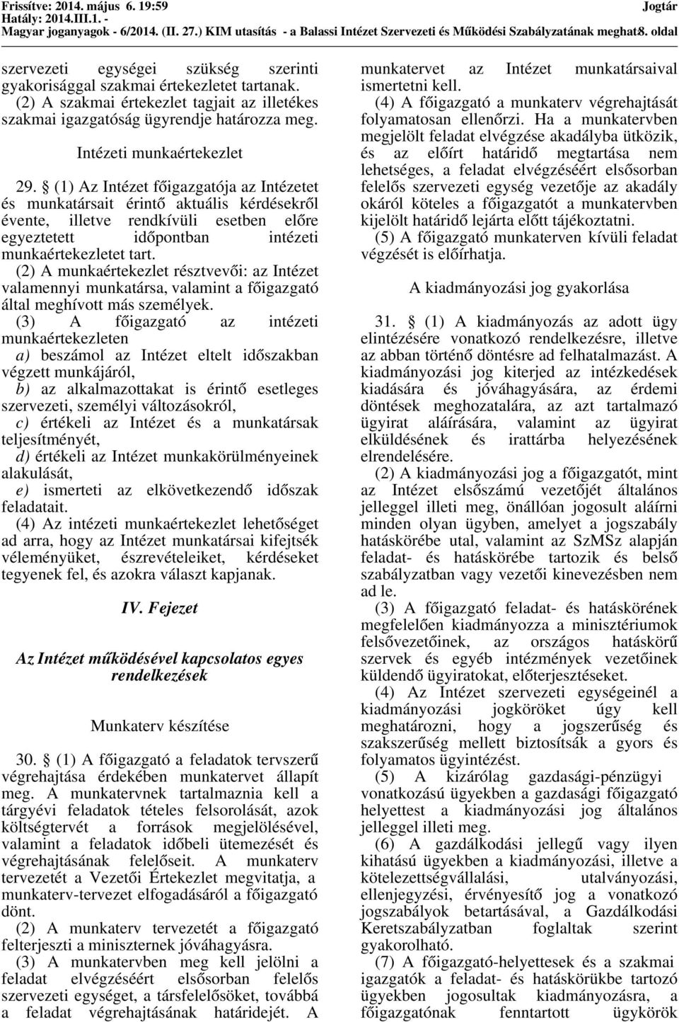 Intézeti munkaértekezlet 29.