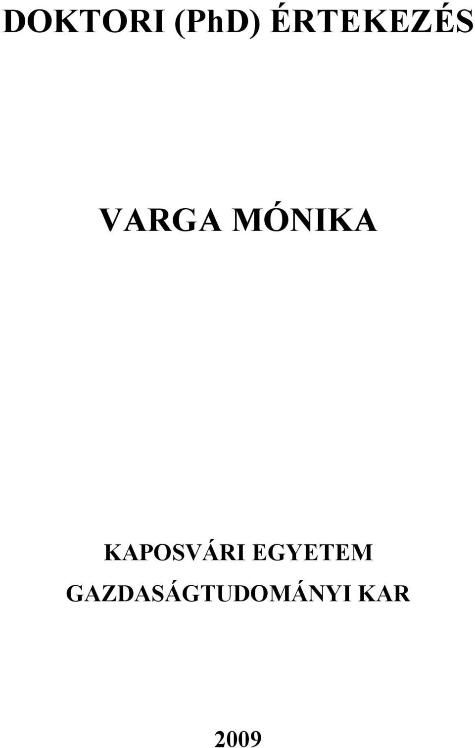 MÓNIKA KAPOSVÁRI