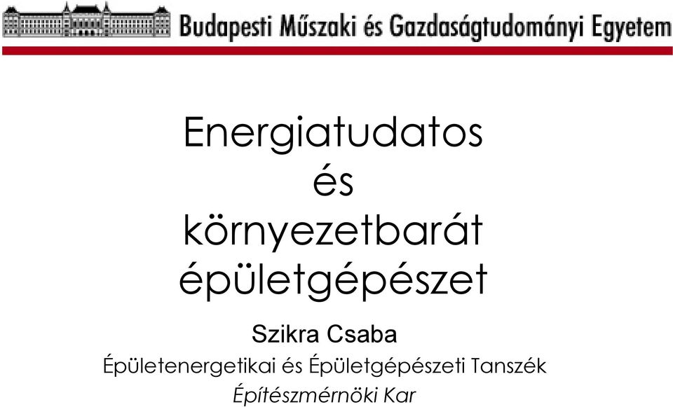 épületgépészet