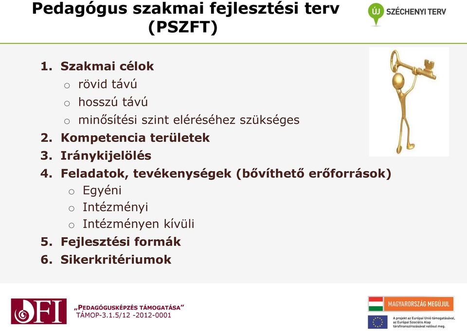 szükséges 2. Kompetencia területek 3. Iránykijelölés 4.