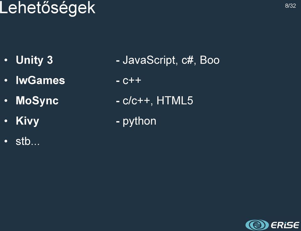 .. - JavaScript, c#, Boo