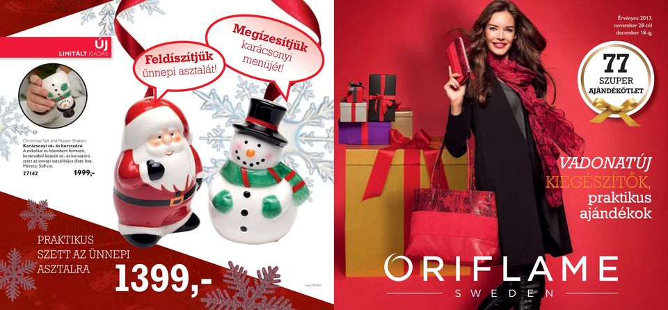 77 SZUPER AJÁNDÉKÖTLET Christmas Salt and Pepper Shakers Karácsonyi só- és borsszóró A mikulást és