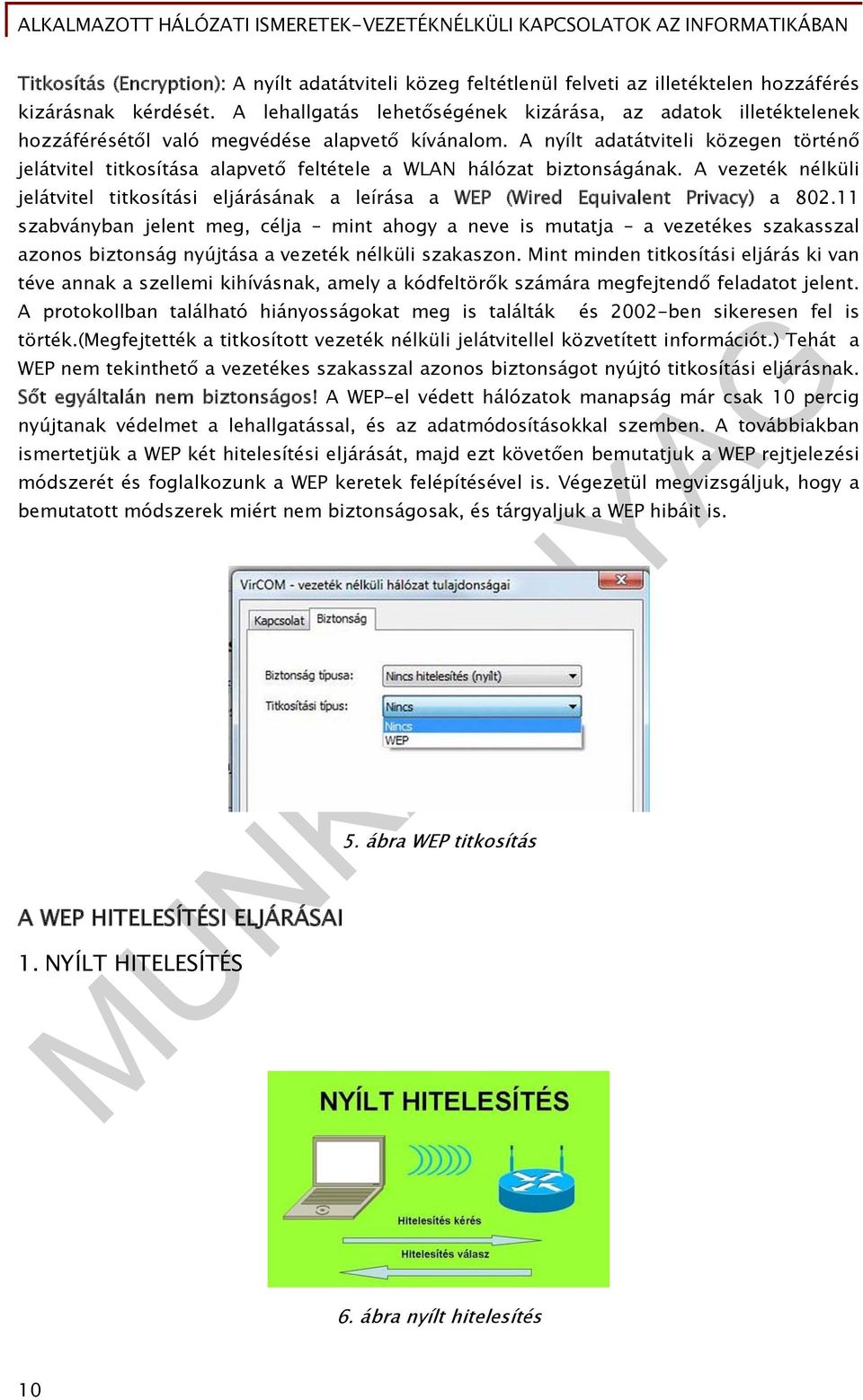 A nyílt adatátviteli közegen történő jelátvitel titkosítása alapvető feltétele a WLAN hálózat biztonságának.