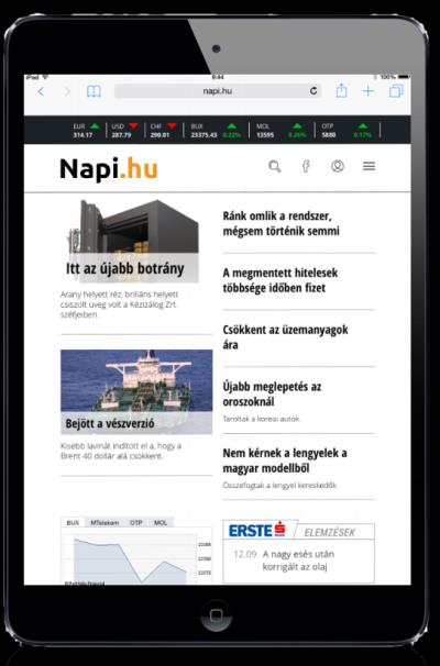 HAVI VALÓS LÁTOGATÓ A NAPI.HU-N multiplatform: 600.000 RU desktop: 487.000 RU mobil: 151.000 RU tablet: 34.