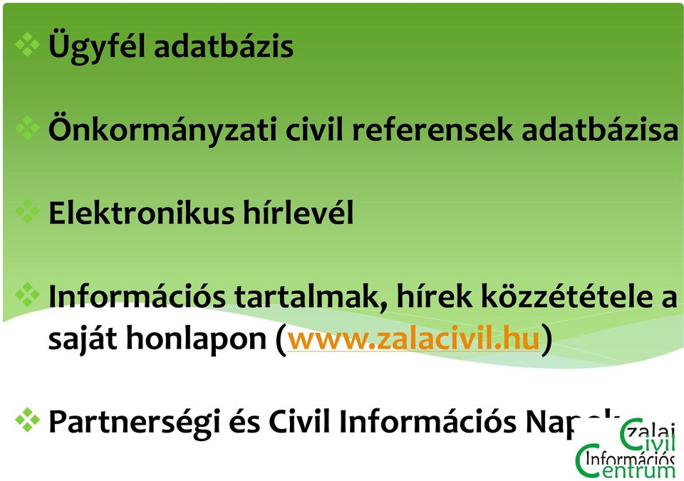 tartalmak, hírek közzététele a saját honlapon