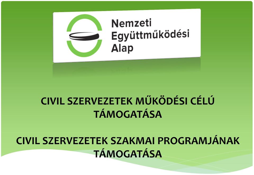 TÁMOGATÁSA  SZAKMAI