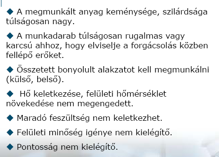 Különleges technológiák Mikor