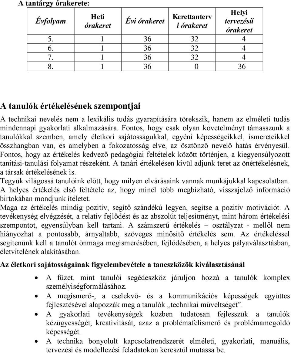 Fontos, hogy csak olyan követelményt támasszunk a tanulókkal szemben, amely életkori sajátosságukkal, egyéni képességeikkel, ismereteikkel összhangban van, és amelyben a fokozatosság elve, az