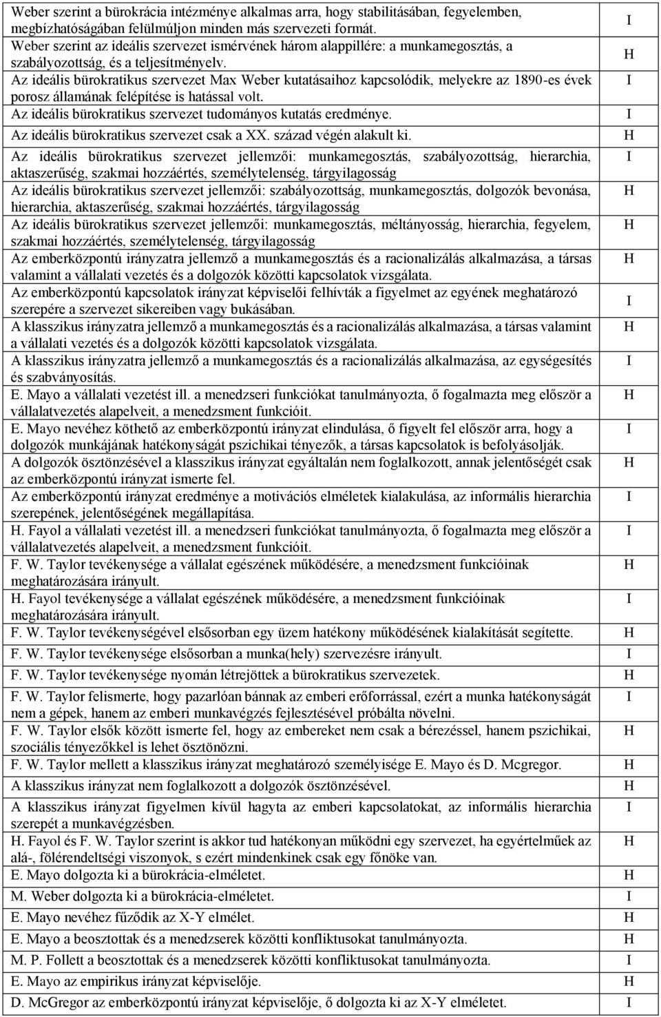 Az ideális bürokratikus szervezet Max Weber kutatásaihoz kapcsolódik, melyekre az 1890-es évek porosz államának felépítése is hatással volt.