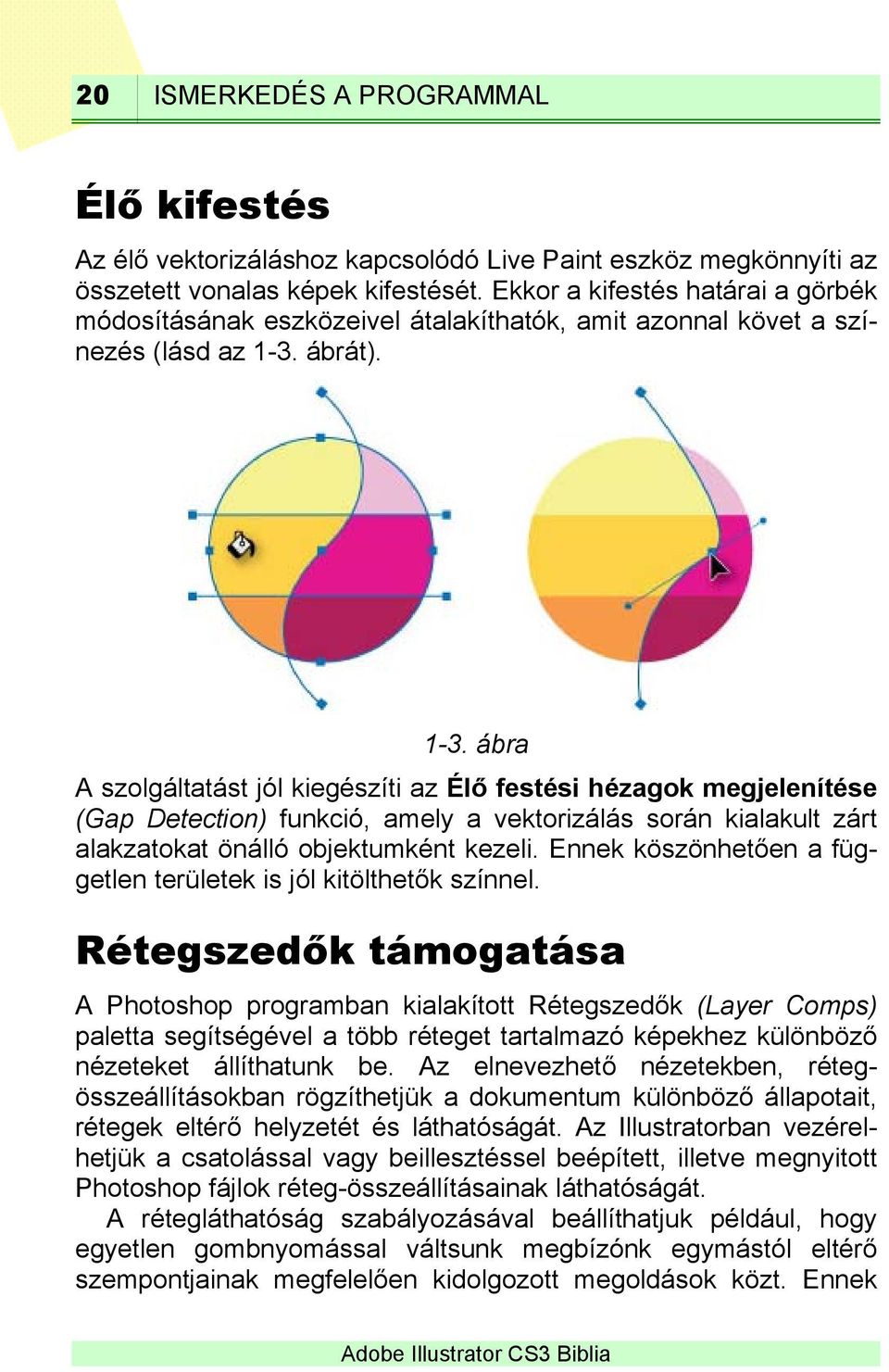 ábrát). 1-3. ábra A szolgáltatást jól kiegészíti az Élő festési hézagok megjelenítése (Gap Detection) funkció, amely a vektorizálás során kialakult zárt alakzatokat önálló objektumként kezeli.