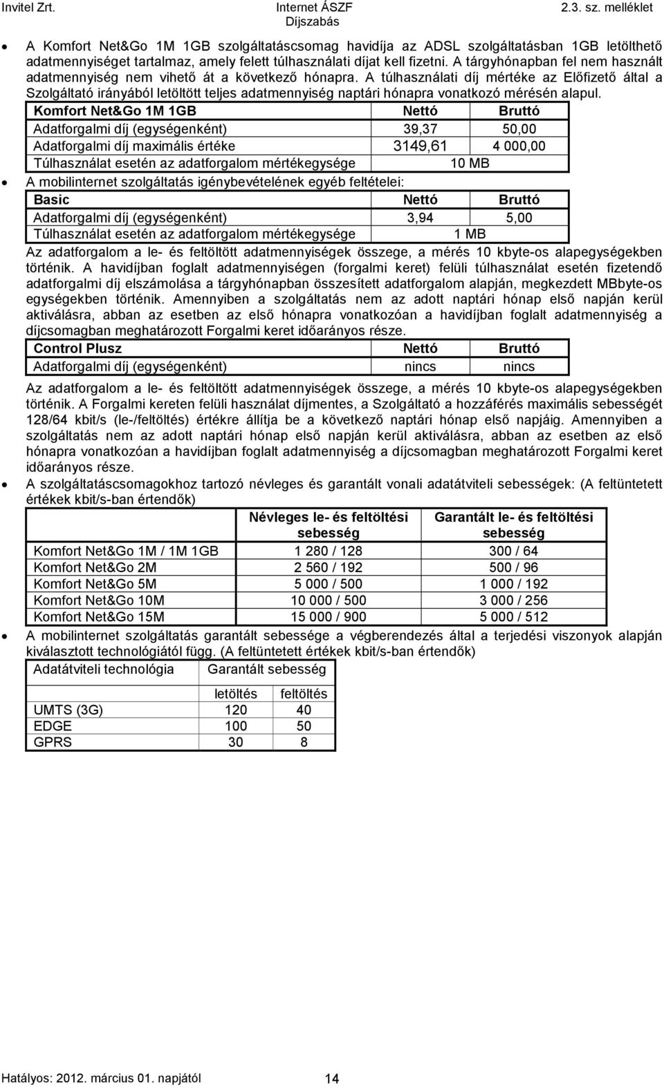 A túlhasználati díj mértéke az Előfizető által a Szolgáltató irányából letöltött teljes adatmennyiség naptári hónapra vonatkozó mérésén alapul.