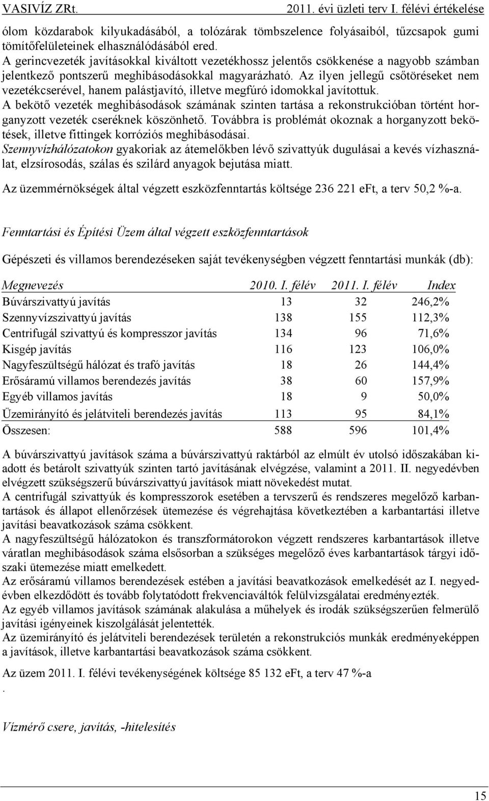 Az ilyen jellegű csőtöréseket nem vezetékcserével, hanem palástjavító, illetve megfúró idomokkal javítottuk.