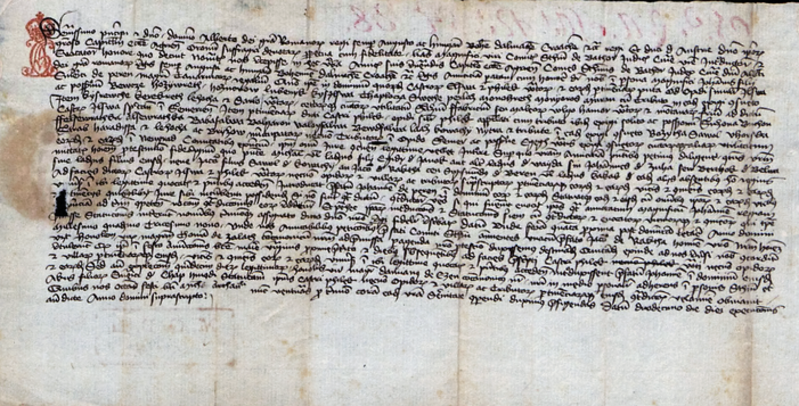 1407. Petrus, son of Jacob Zuhai (Petrus filius Jakow de Zuha) was a royal tax collector (charter above) (Diplomatikai levéltár, Q szekció, Családi levéltárak, P szekcióból, Csoma család, devecseri Q