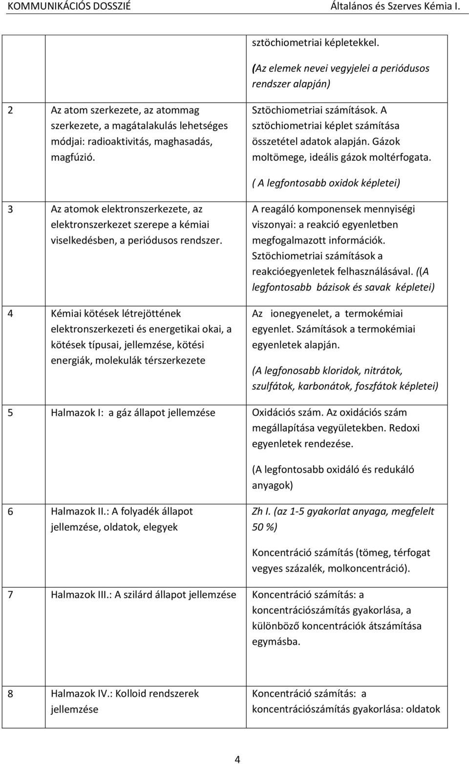 Sztöchiometriai számítások. A sztöchiometriai képlet számítása összetétel adatok alapján. Gázok moltömege, ideális gázok moltérfogata.