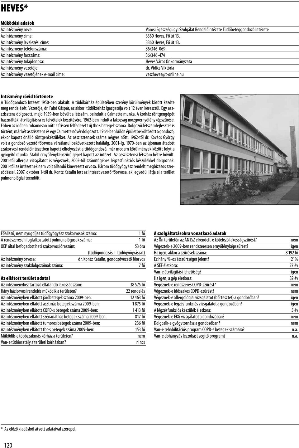 hu Intézmény rövid története A Tüdőgondozó Intézet 1950-ben alakult. A tüdőkórház épületében szerény körülmények között kezdte meg rendelését. Vezetője, dr.