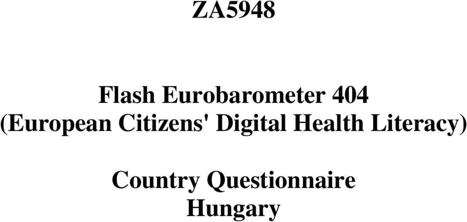 Digital Health Literacy)