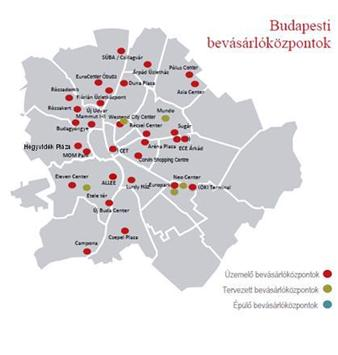 Forrás: www.geoindex.hu Forrás: BRF Budapest kiskereskedelmi szempontból kiemelkedik az országos átlagból.
