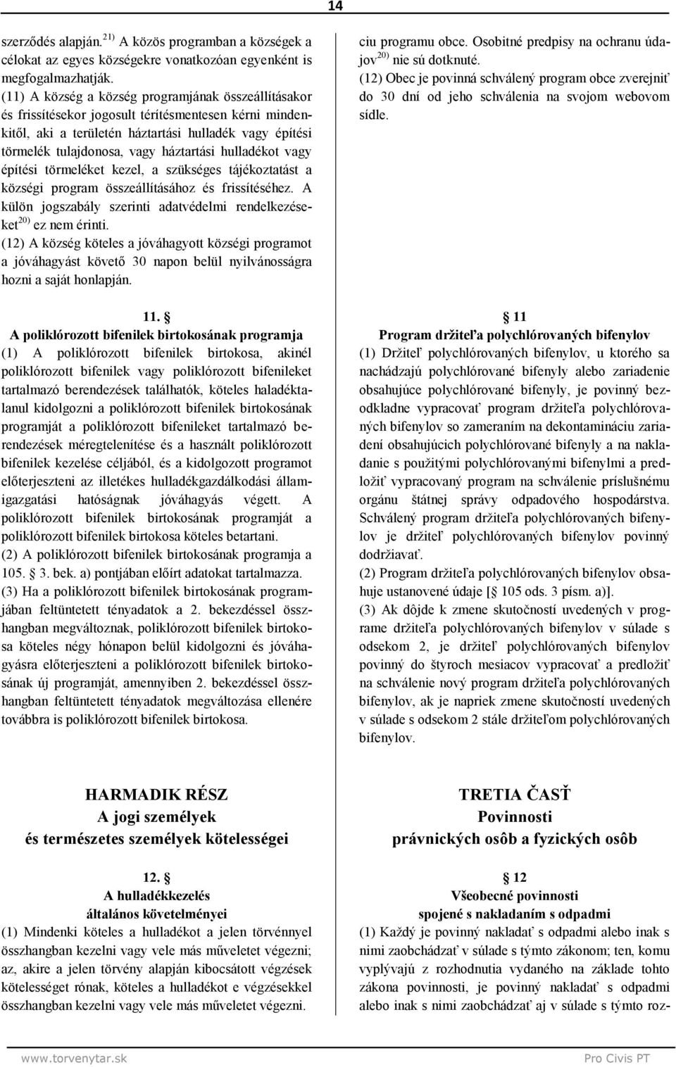 háztartási hulladékot vagy építési törmeléket kezel, a szükséges tájékoztatást a községi program összeállításához és frissítéséhez.