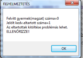 A / / programban minden eltartottnál, akire tekintettel adókedvezményt érvényesít a dolgozó a részt a nyilatkozat alapján ki kell tölteni. A bérelszámoló programba egy új ellenőrzést építettünk be.