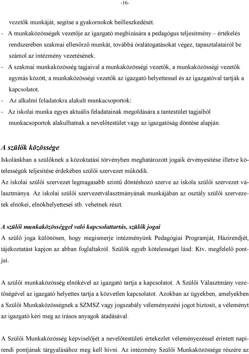 vezetésének.