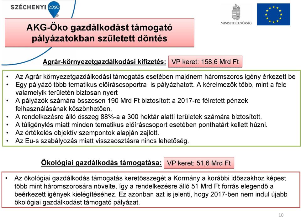 A kérelmezők több, mint a fele valamelyik területén biztosan nyert A pályázók számára összesen 190 Mrd Ft biztosított a 2017-re félretett pénzek felhasználásának köszönhetően.