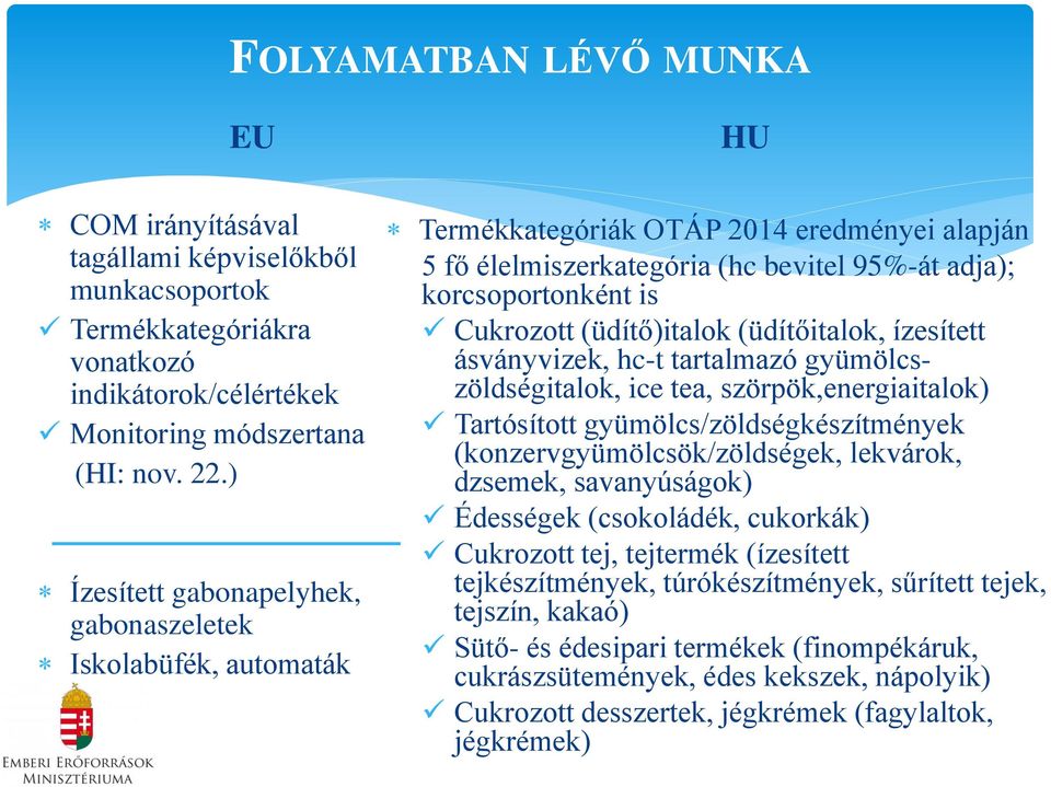 (üdítő)italok (üdítőitalok, ízesített ásványvizek, hc-t tartalmazó gyümölcszöldségitalok, ice tea, szörpök,energiaitalok) Tartósított gyümölcs/zöldségkészítmények (konzervgyümölcsök/zöldségek,